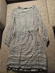Vestido com mangas, com tons azuis, Mo Woman, tamanho M