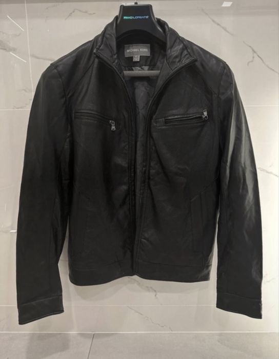 Kurtka męska Michael Kors MK skórzana skóra ekoskóra motocyklówka