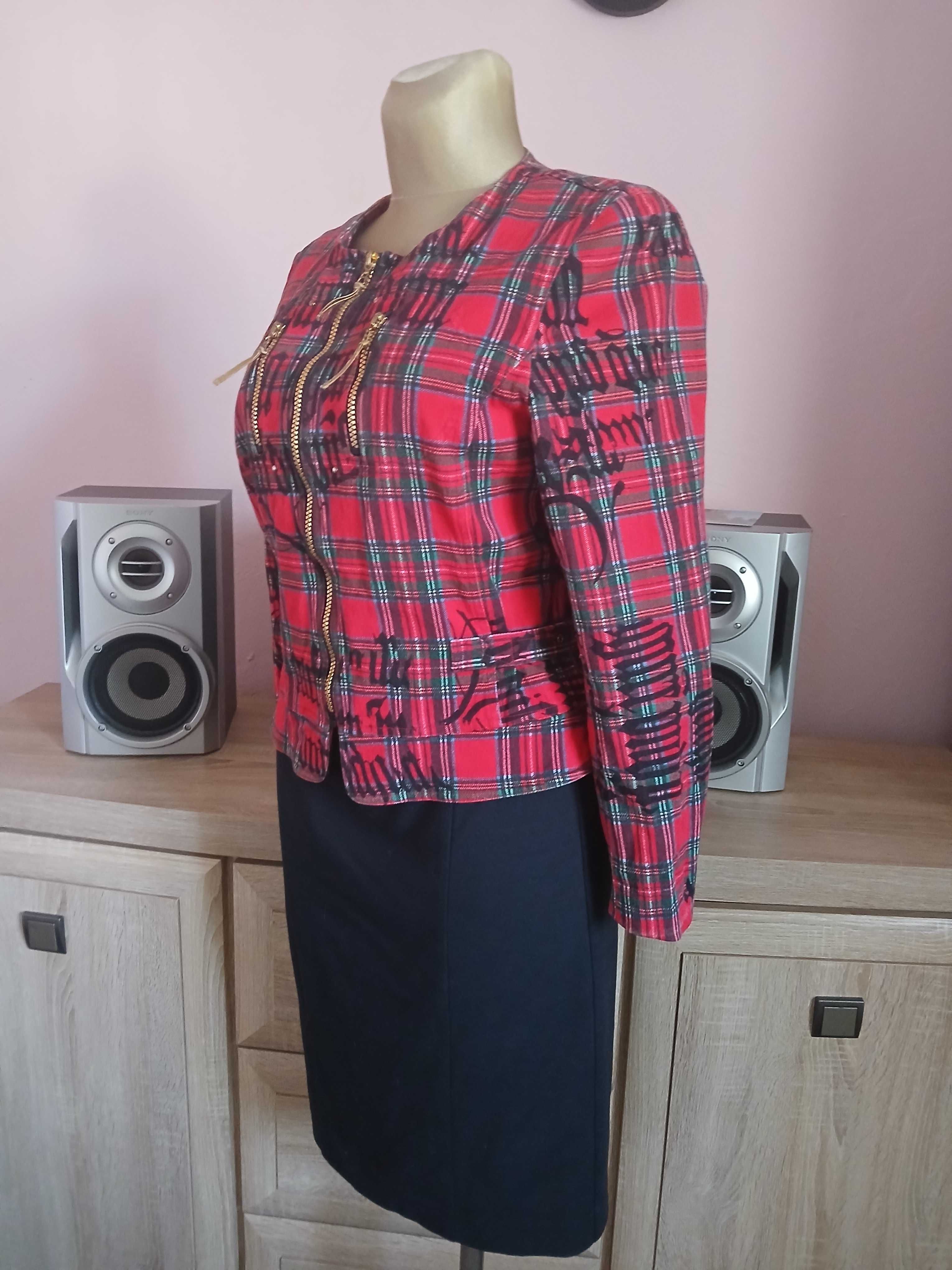 DCG design gustowna,lekka Kurtka r.38 gotyckie napisy