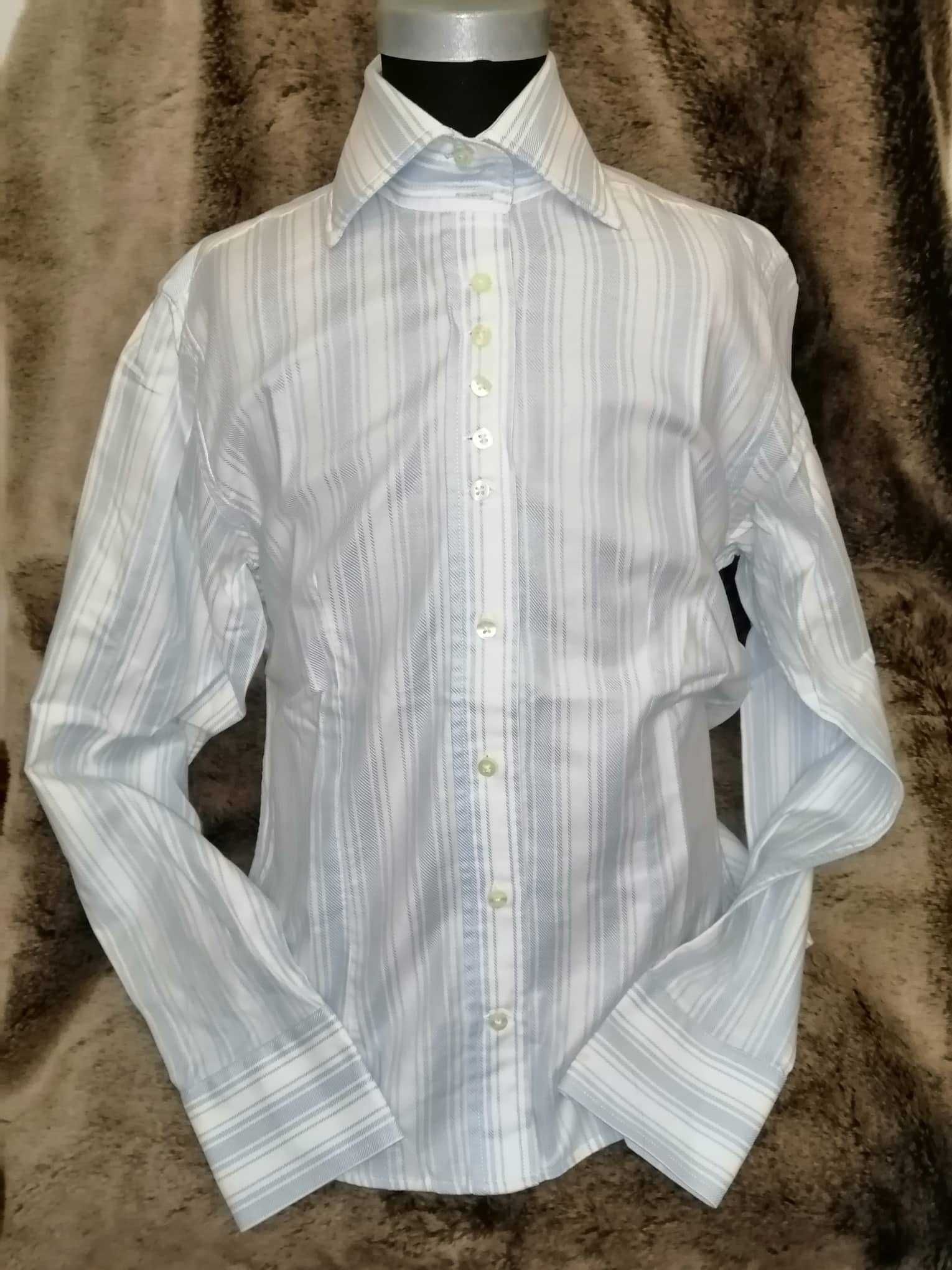 Camisa clássica azul riscas branco Tam. 38 sacoor - excelente estado