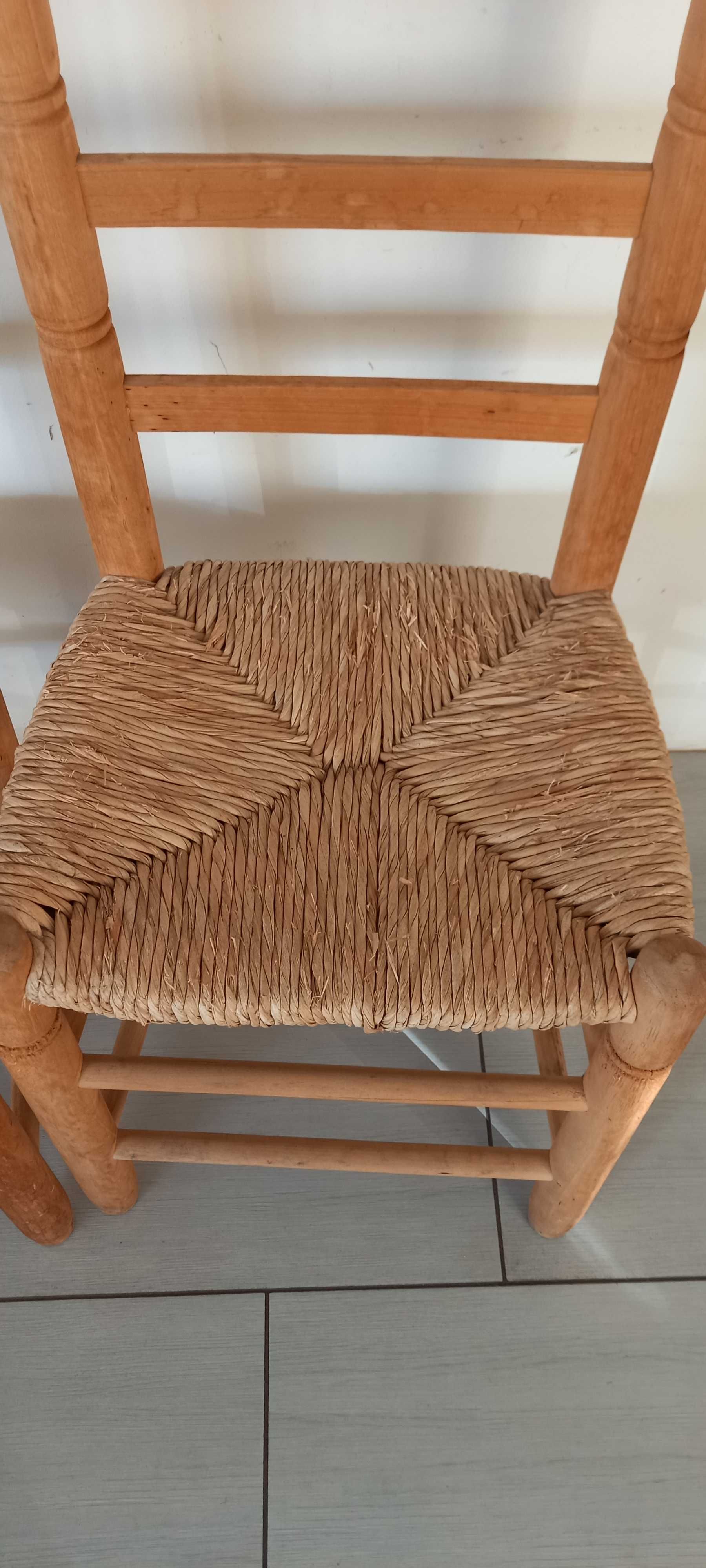 Krzesla 2szt wyplatane siedzisko design