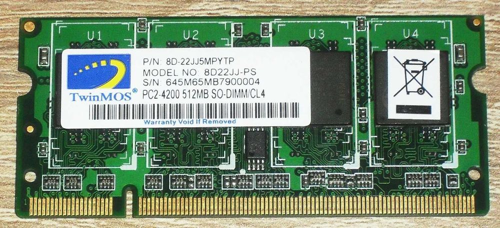 Pamięć RAM do laptopa SO-DIMM DDR2 512 MB GOODRAM TwinMOS 533, 667 MHz