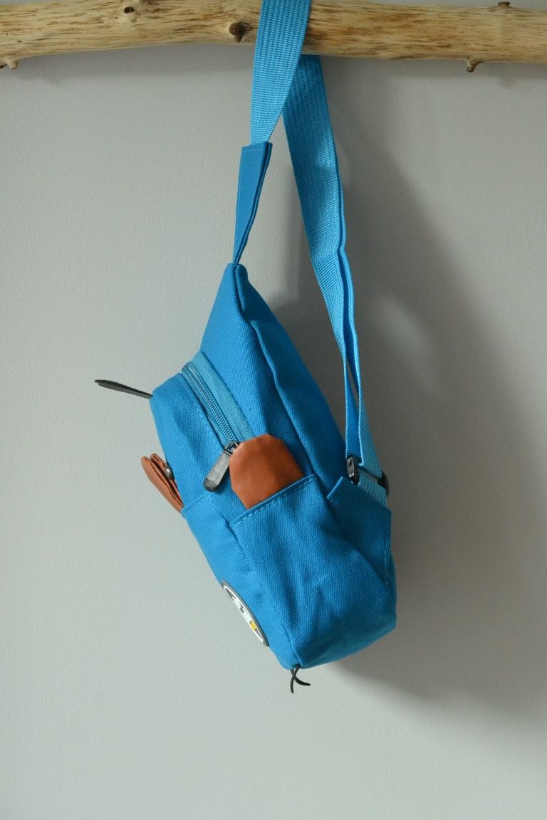 Nowa błękitna torebka listonoszka dla dziecka kaczka