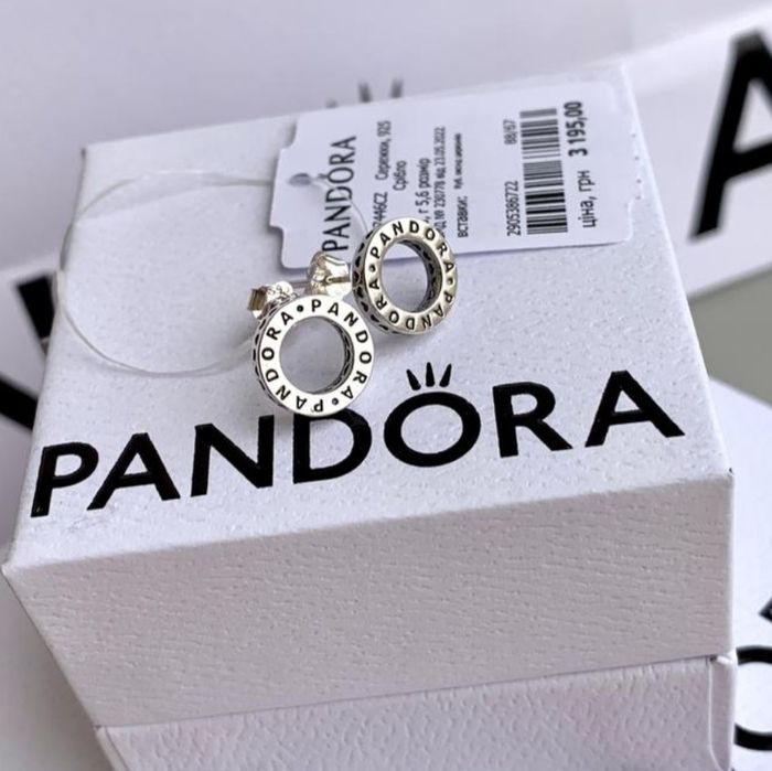 Сережки pandora оригінальні сережки Пандора нові прикраси