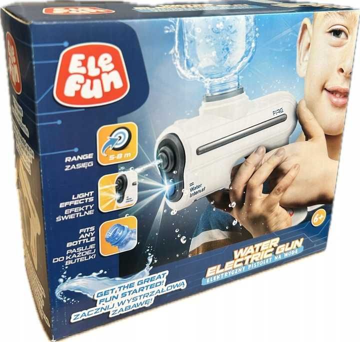 Pistolet na wodę Elefun biały zasięg 5-8M 6+
