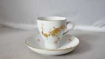 Porcelanowa filiżanka z pawiem. Meissen - Miśnia