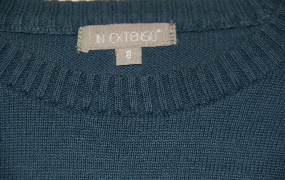 Sweter chłopięcy IN EXTENSO 120-131, 8 lat, granatowy w kolorowe paski