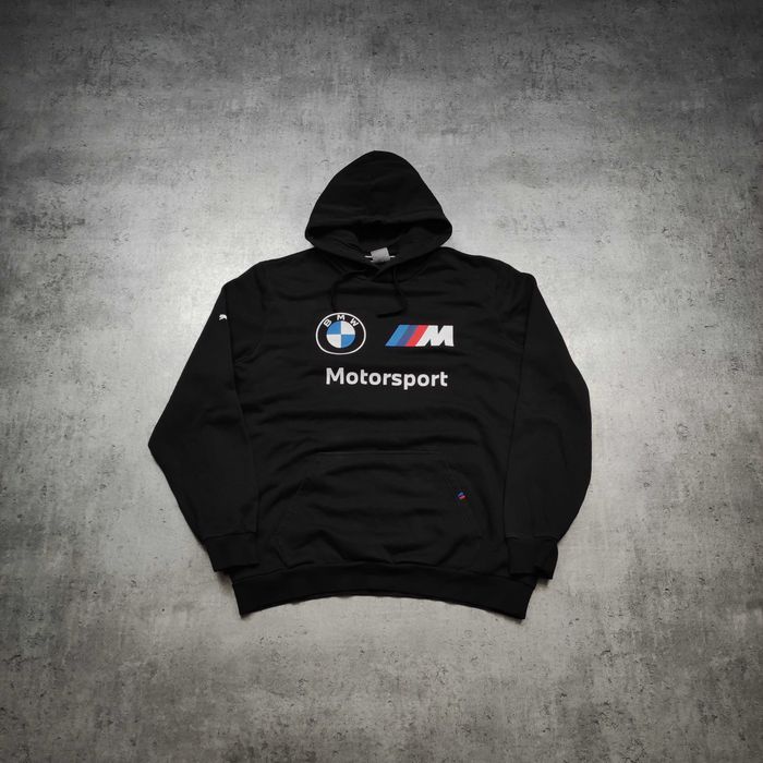 MĘSKA Bluza PREMIUM Bawełna BMW Motorsport Puma Hoodie z Kapturem Logo