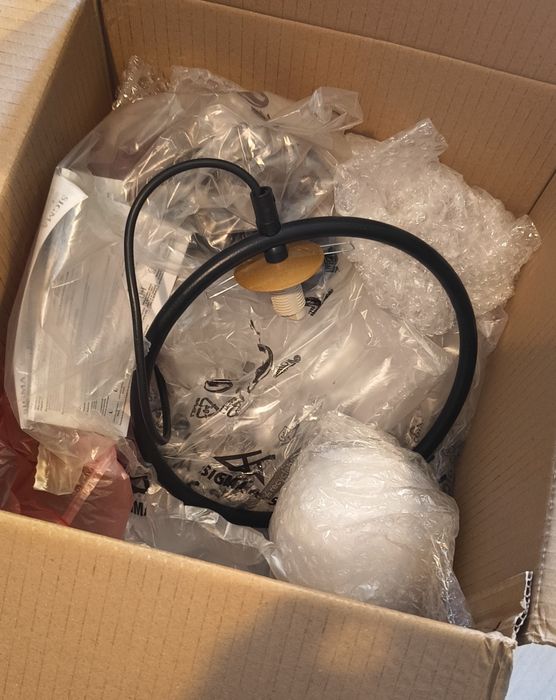 Sigma kula czarny zwis Aqua lampa wisząca nowa