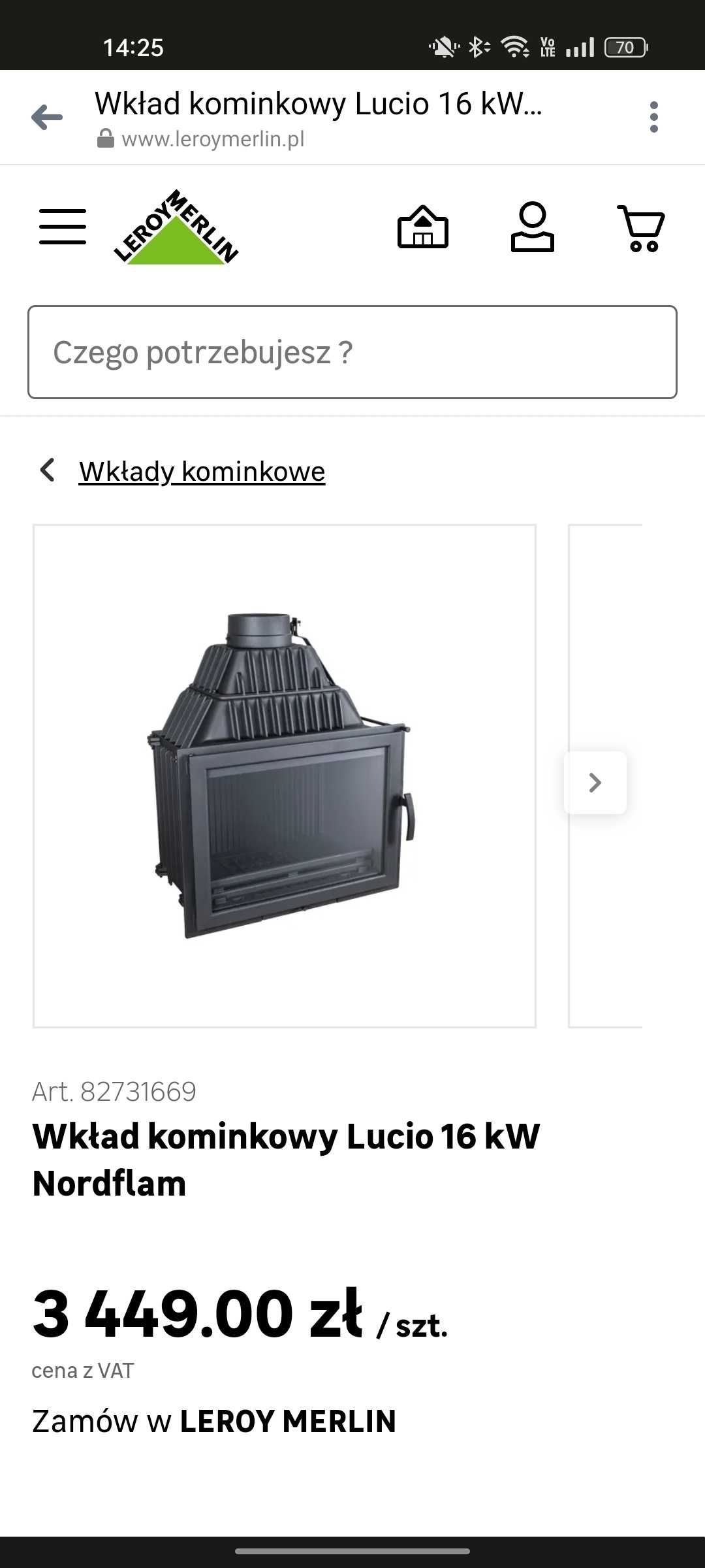Sprzedam wkład kominkowy