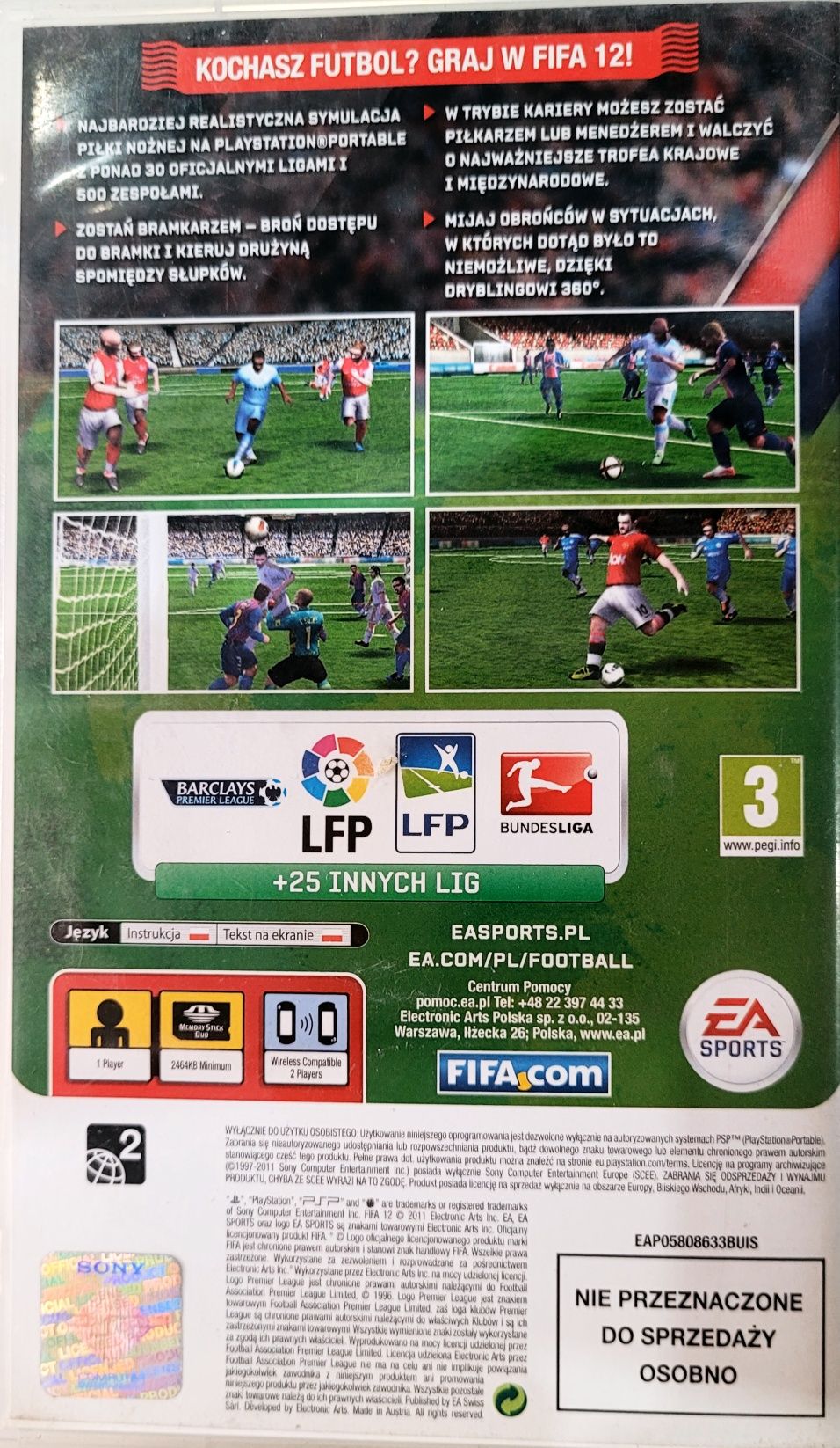 Gra Fifa 12 na PSP