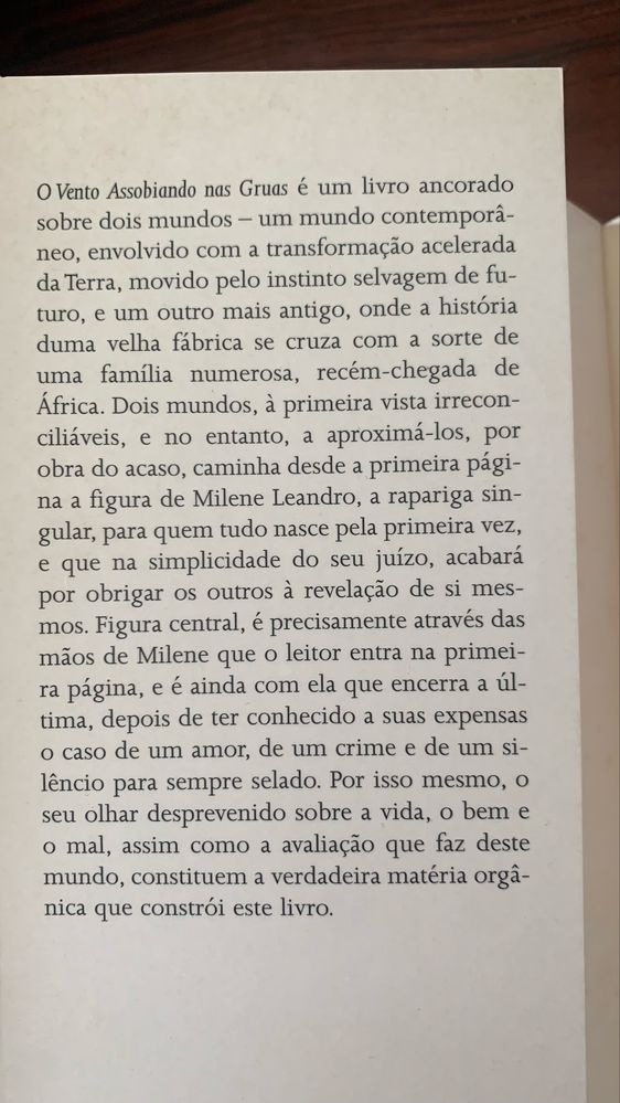 O Vento Assobiando nas Gruas