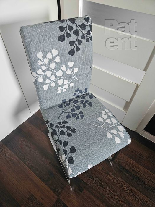 Pokrowce na krzesła elastyczne 4 sztuki wzorki komplet