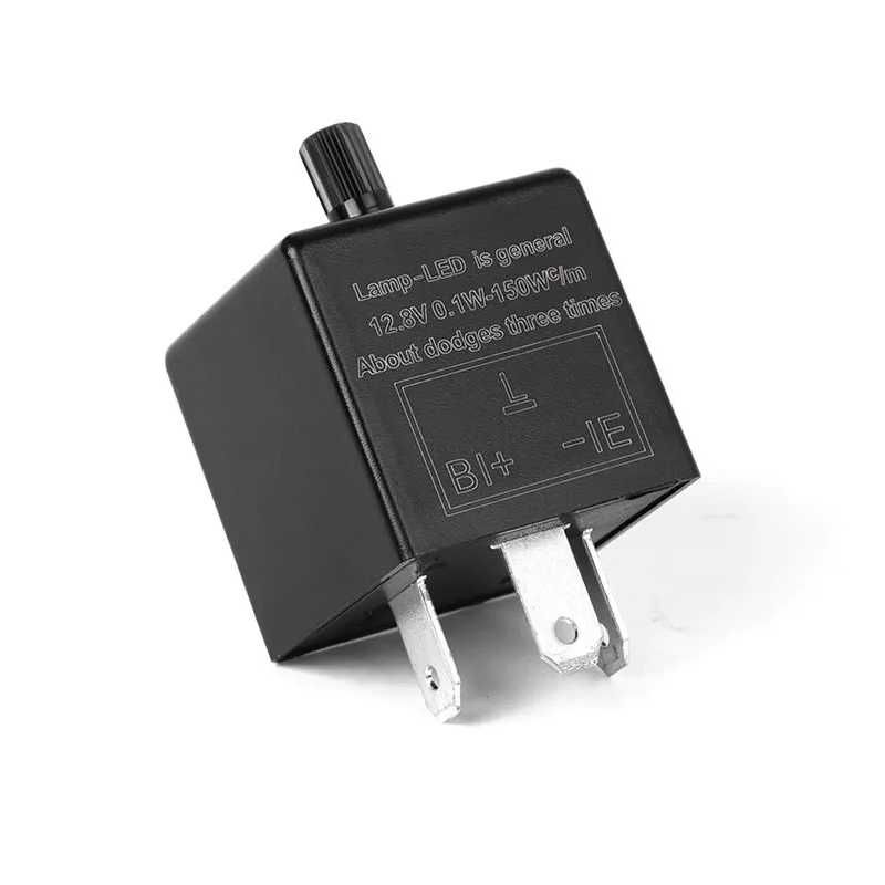Relé piscas LED 12 V moto 3 pinos ajustável