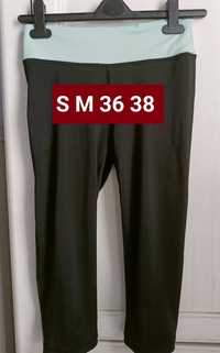 S M sportowe legginsy termoaktywne fitness siłownia jogging sport