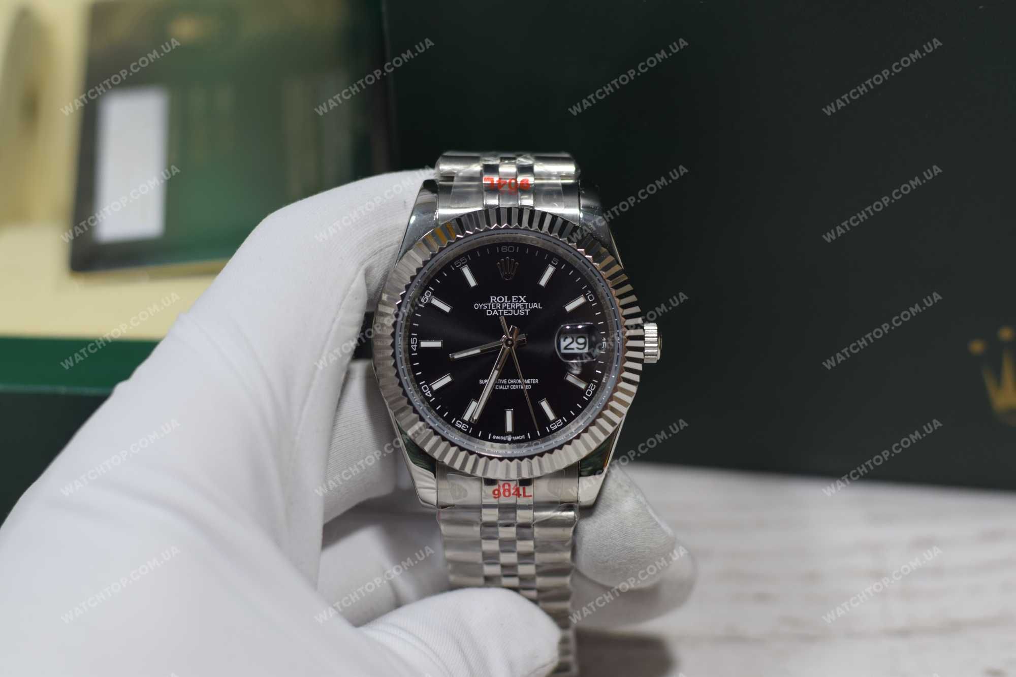 Часы Rolex Datejust 41 mm Silver-Black Ролекс