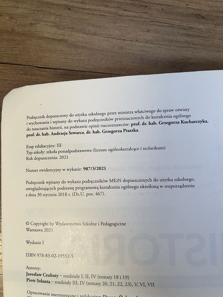Podręcznik do historii, zakres podstawowy WSiP