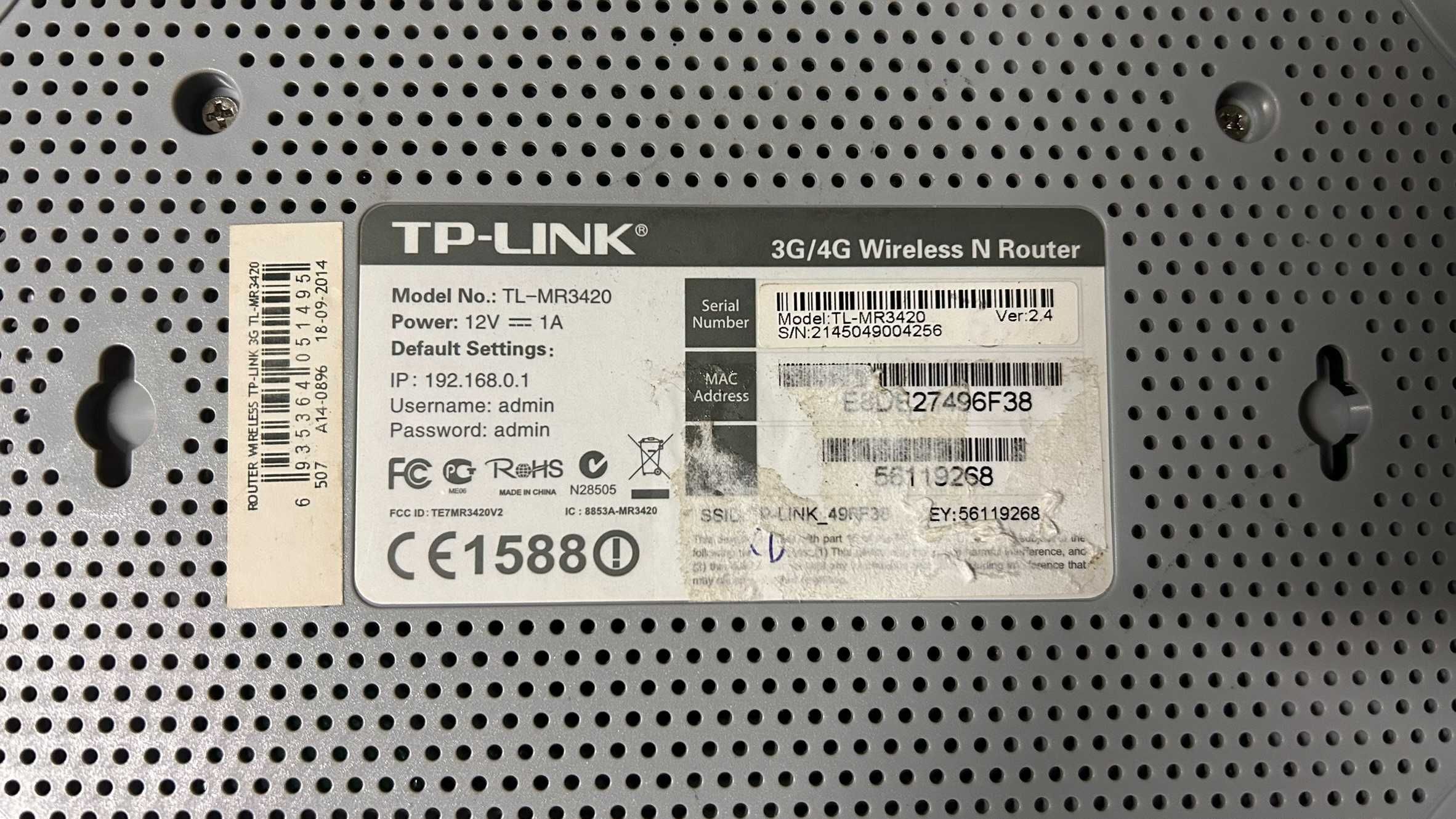 Router TP-Link TL-MR3420 – 3G/4G + Wi-Fi