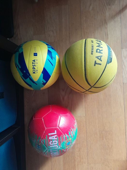 Bolas football, volley e basket