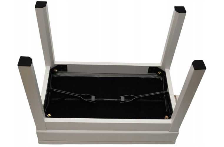 Regulowana Ława do fortepianu / keyboardu ze schowkiem PB-300 biała