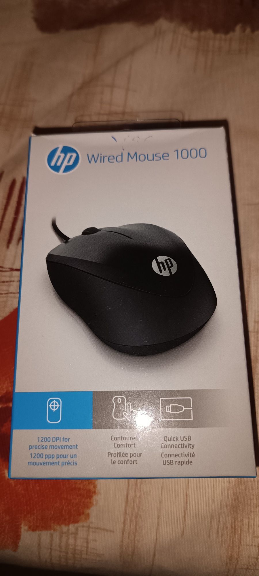 Mouse (Rato PC) HP® 1000, com fio.( Novo e selado )