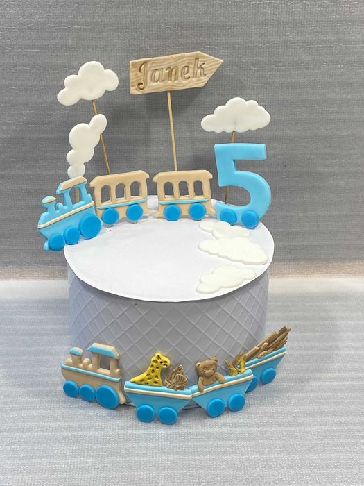 Pociąg lokomotywa z masy cukrowej