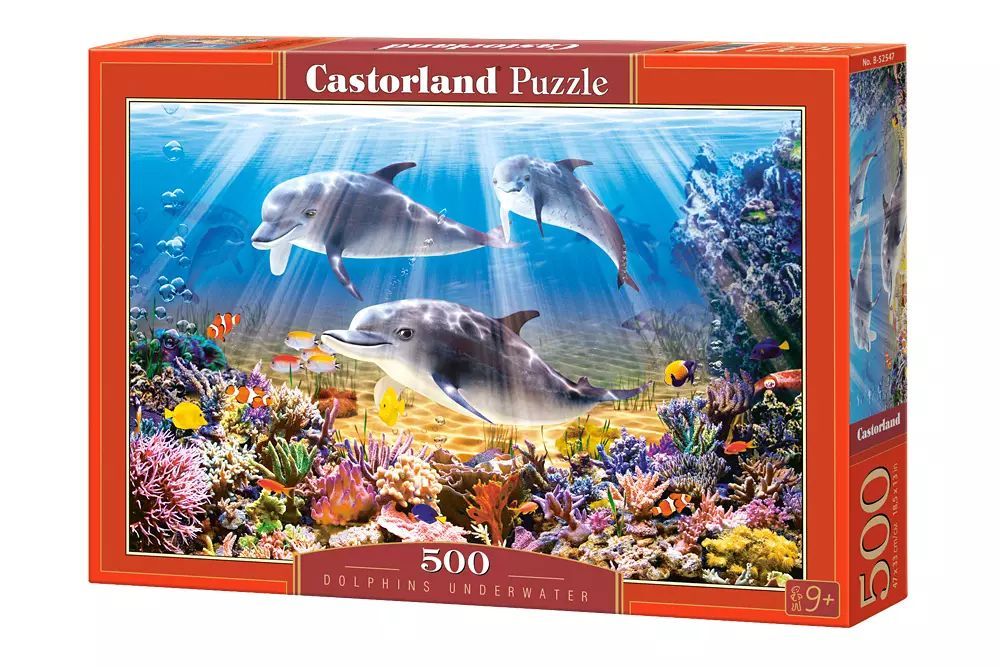 Puzzle 500 elementów. Delfiny pod wodą. Castorland