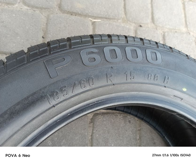 185/60 R15 Pirelli P 6000 одна шина розпаровка одиночка