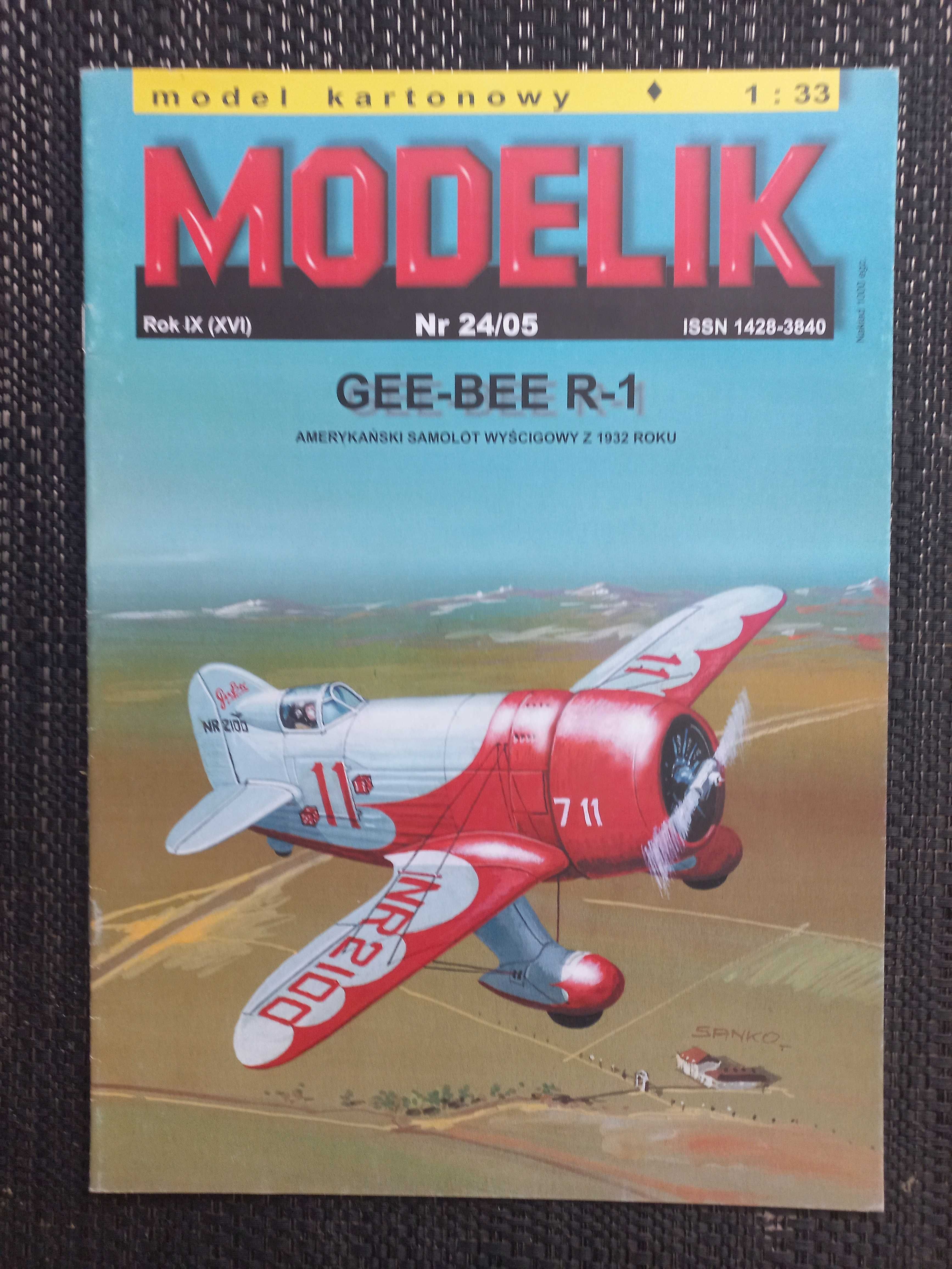 Model Kartonowy Modelik 2005/24 GEE-BEE R-1 samolot z 1932 r.