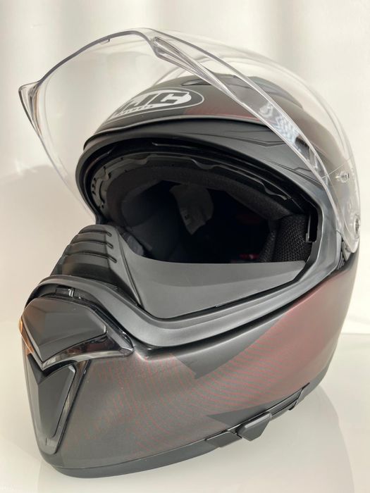 Capacete HJC F70 Preto/bordeaux Mate