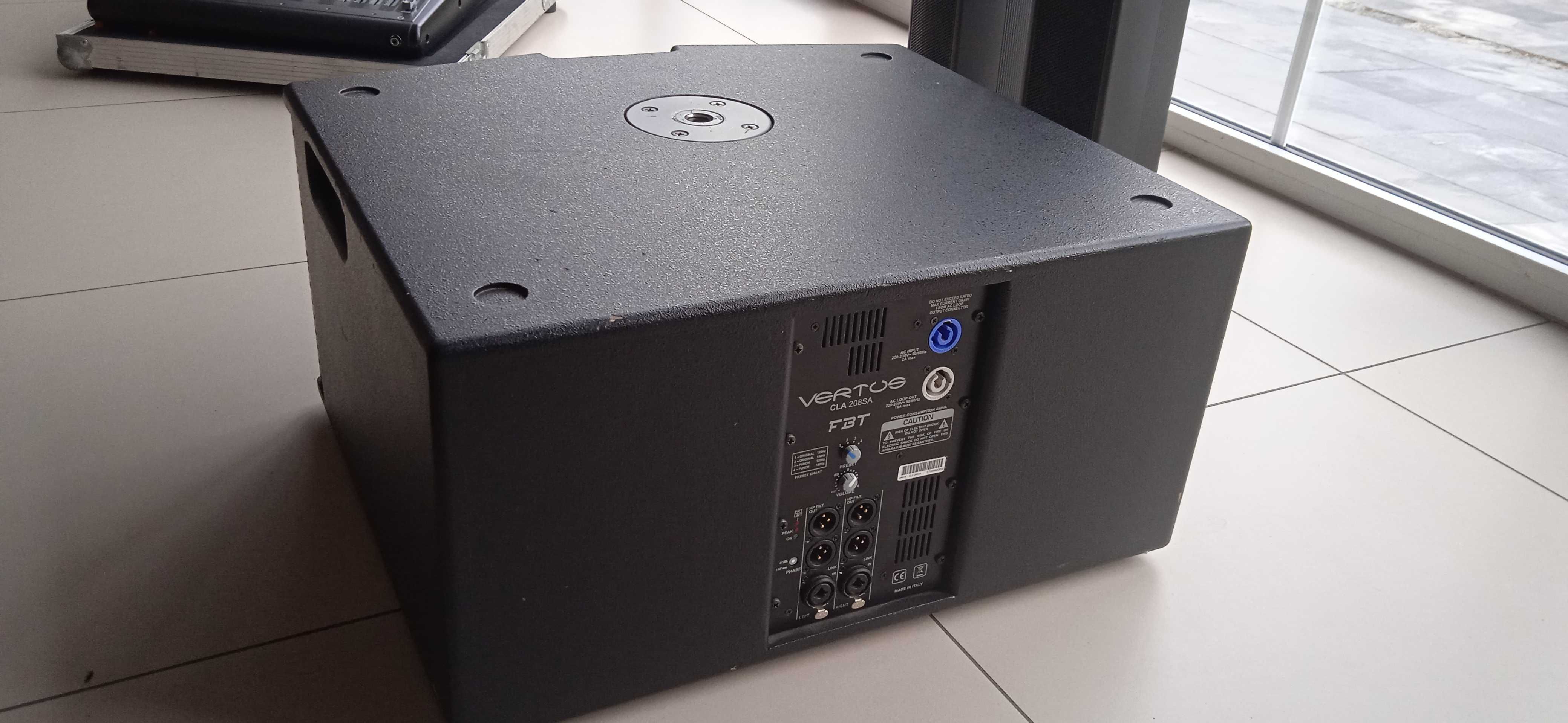 Sprzedam nagłośnienie FBT Vertus CLA208SA -2szt + CLA604A-2szt