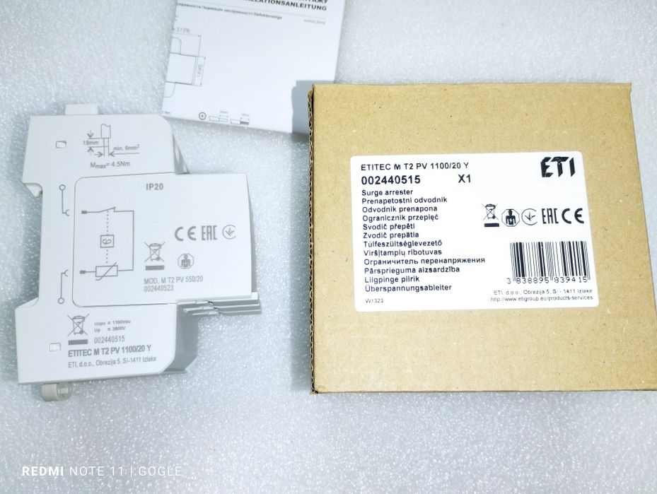Ograniczenik przepięć ETITEC M T2 PV 1100/20Y
