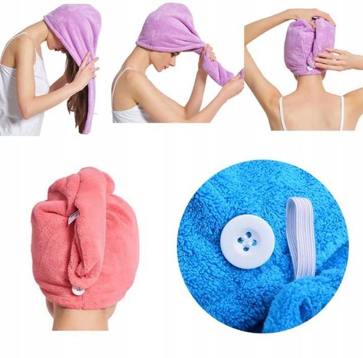 Turban na głowę Inyectometal mikrofibra odcienie różowego