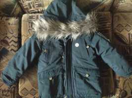 Куртка зимняя на мальчика 7-8 лет рост 110-116