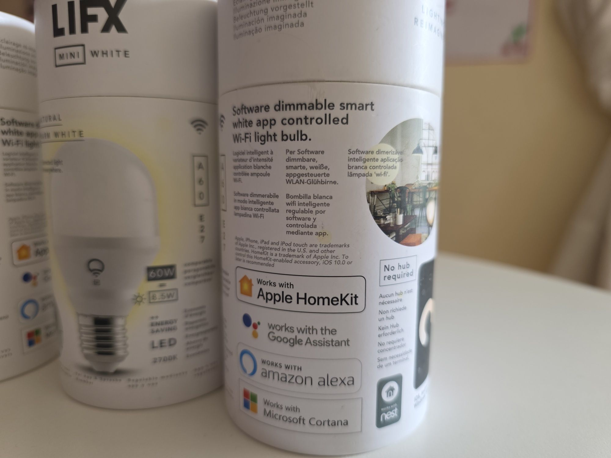 3 Lâmpadas LIFX Mini White novas