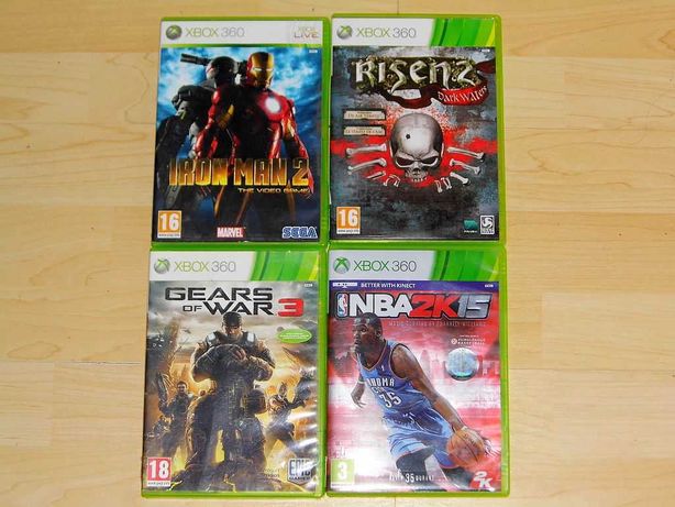 Gry XBox 360 Iron Man, Gears of War 3, NBA 2k15, Risen: Dark Waters PL