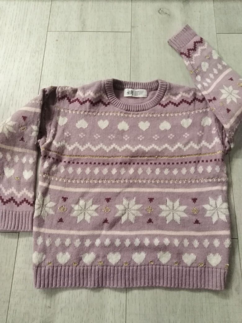 Sweter świąteczny h&m 104