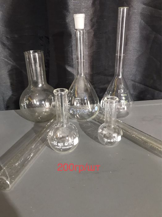 Набор колба пробирка воронка посуда лабораторная с.ср в коллекцию