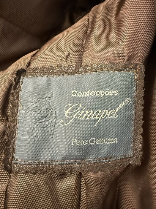 Шкіряна куртка з хутром кролика