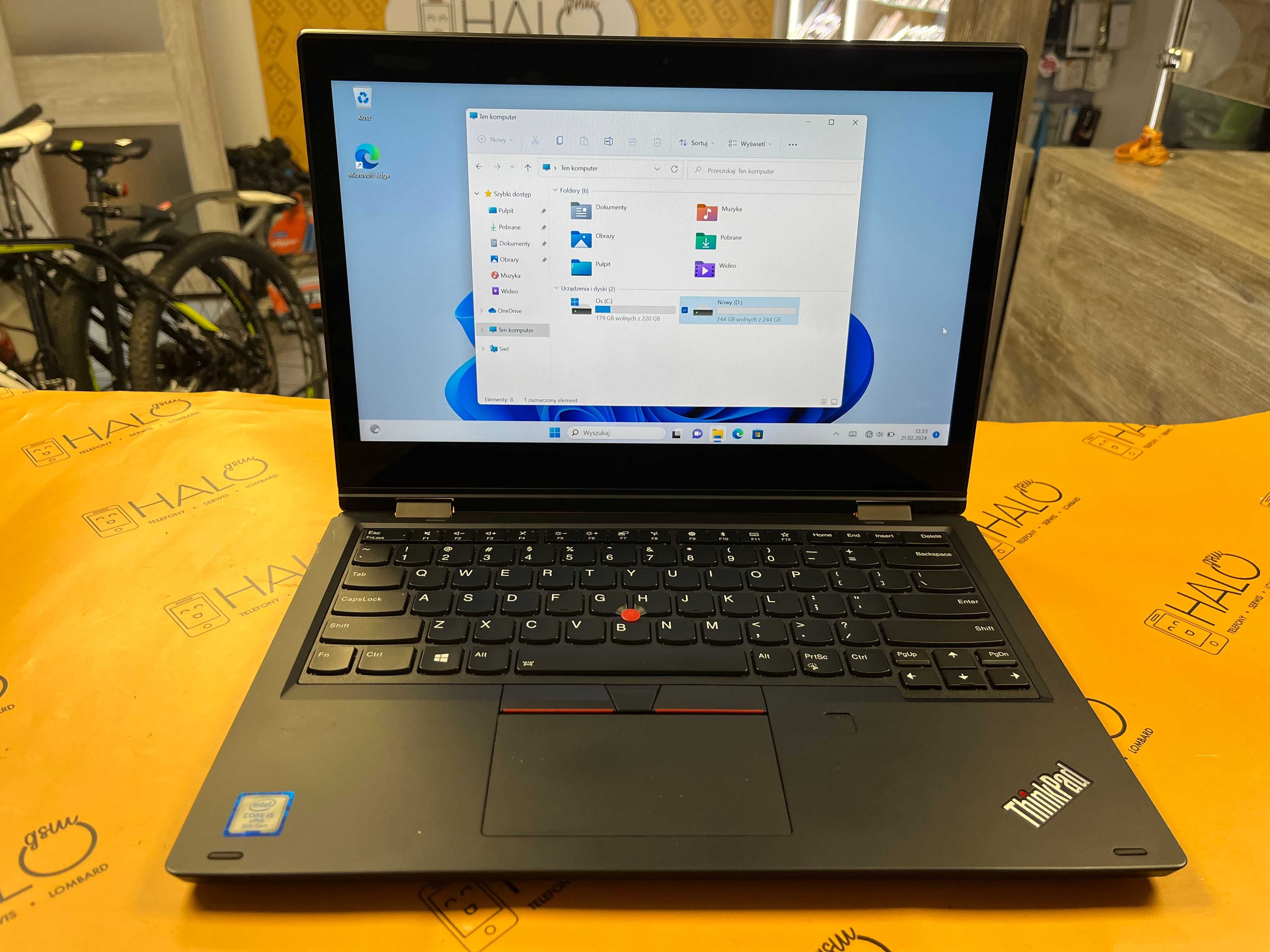 Lenovo L390 Yoga i5-8365U/32GB Ram/512GB SSD,W11 Lombard Halo gsm Łódź