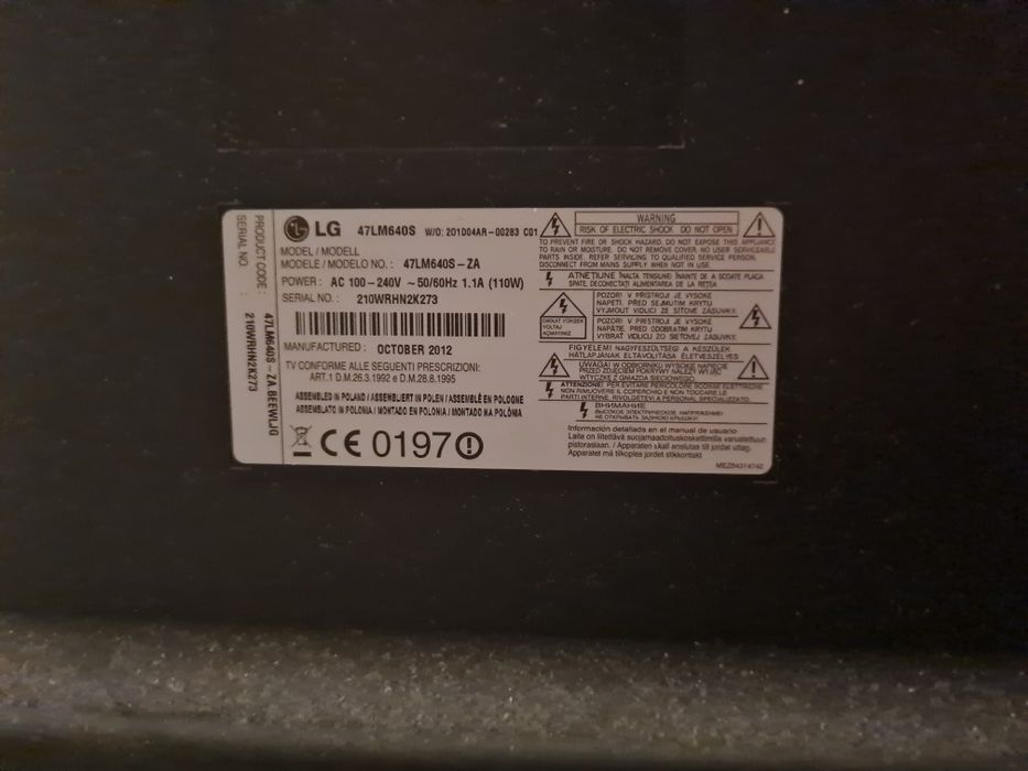 Telewizor LG 47LM640S – 47 cali, Full HD, 3D, Smart TV