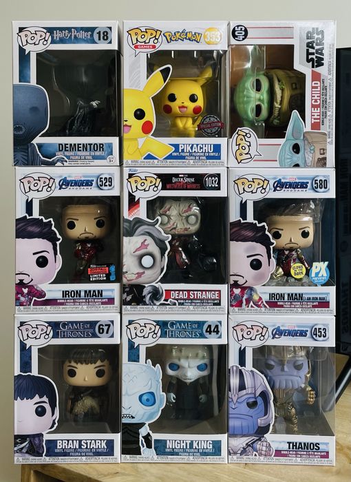 Coleção Funko Pop Figures (9 items)