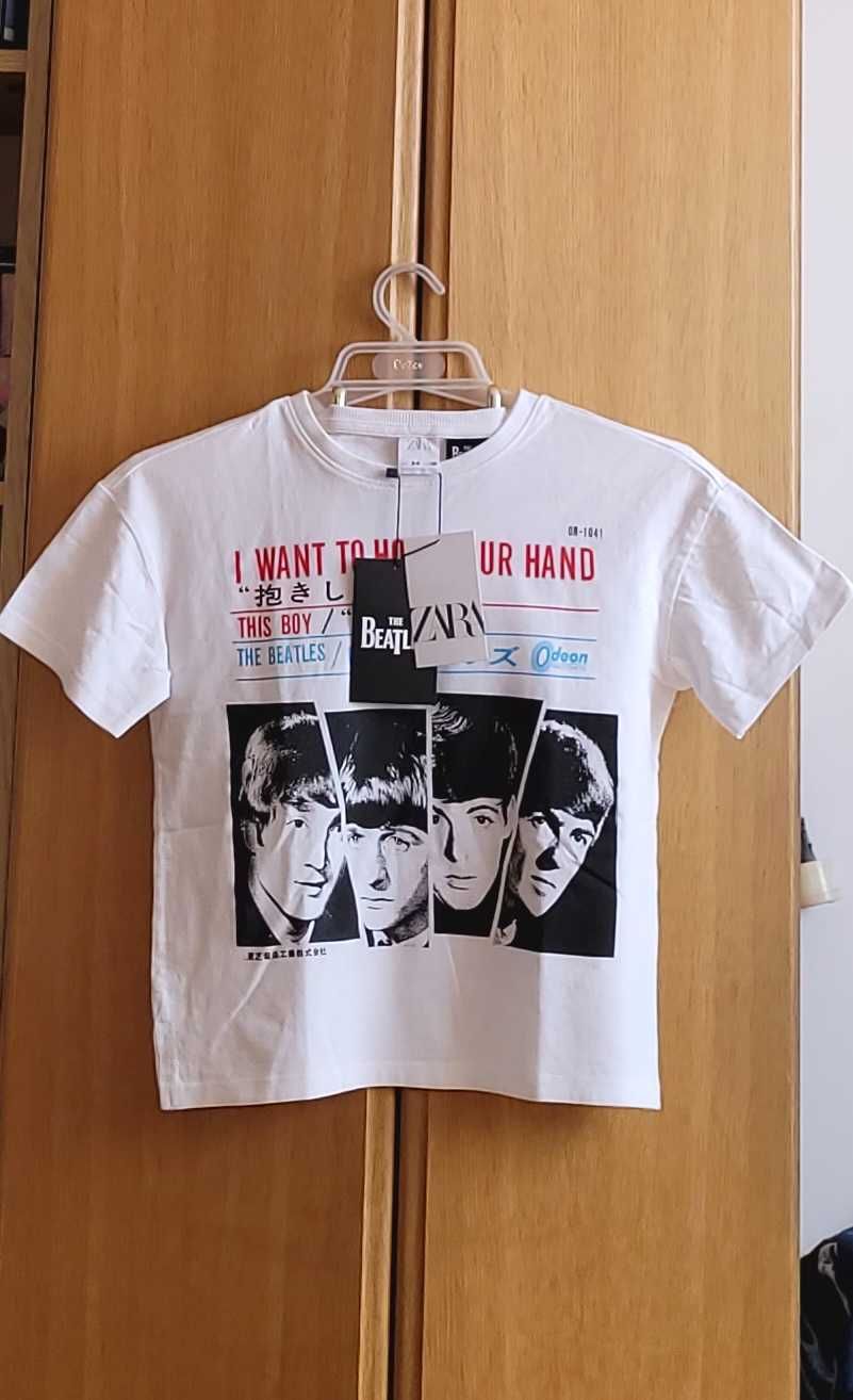 Nowa koszulka ZARA Beatles dziecko chłopiec dziewczynka Lennon t-shirt