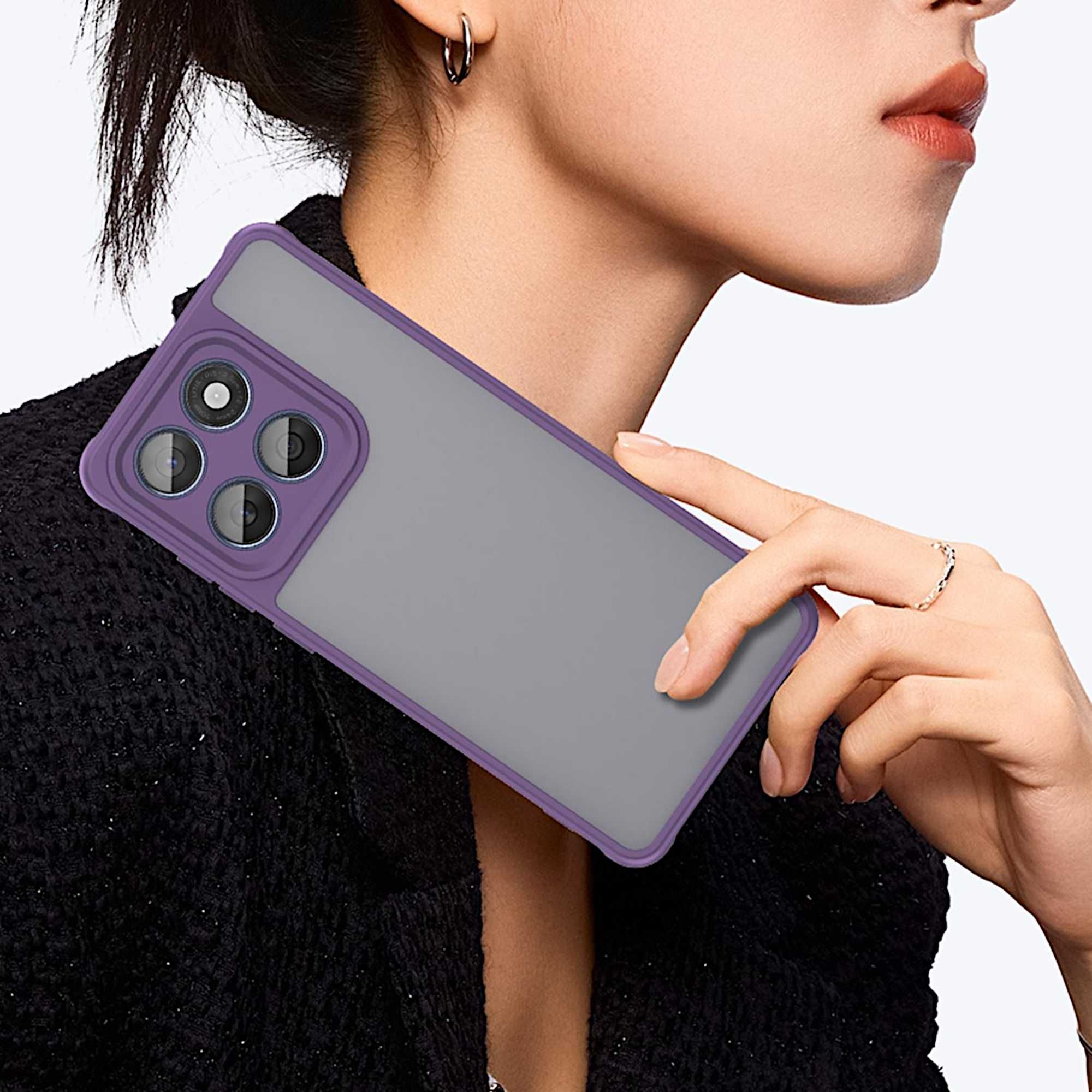 Etui JOLLBY. Shadow do Motorola Edge 60 Fusion (Frosted Purple)