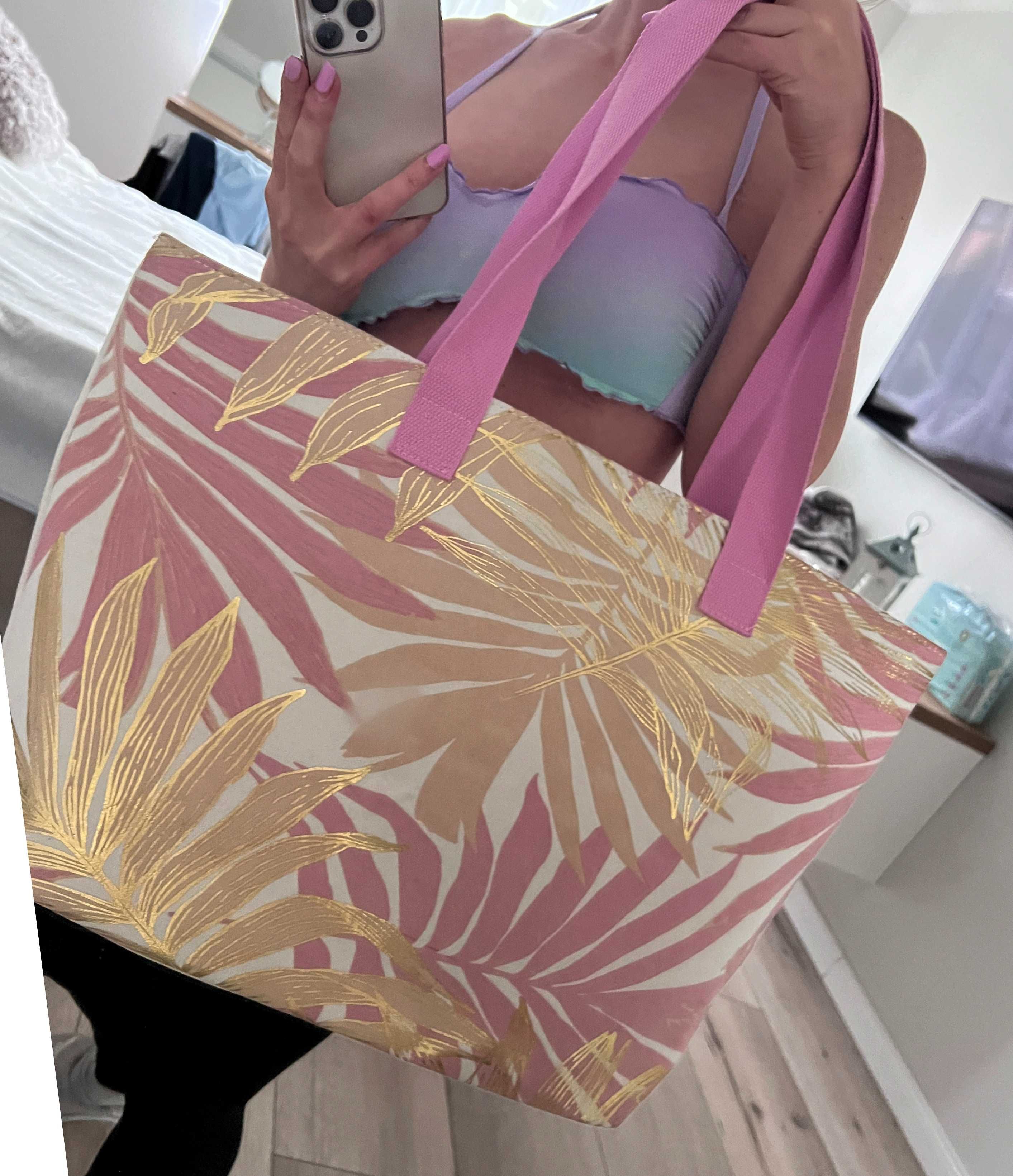 Plażowa torba na plażę kuferek shopper torebka