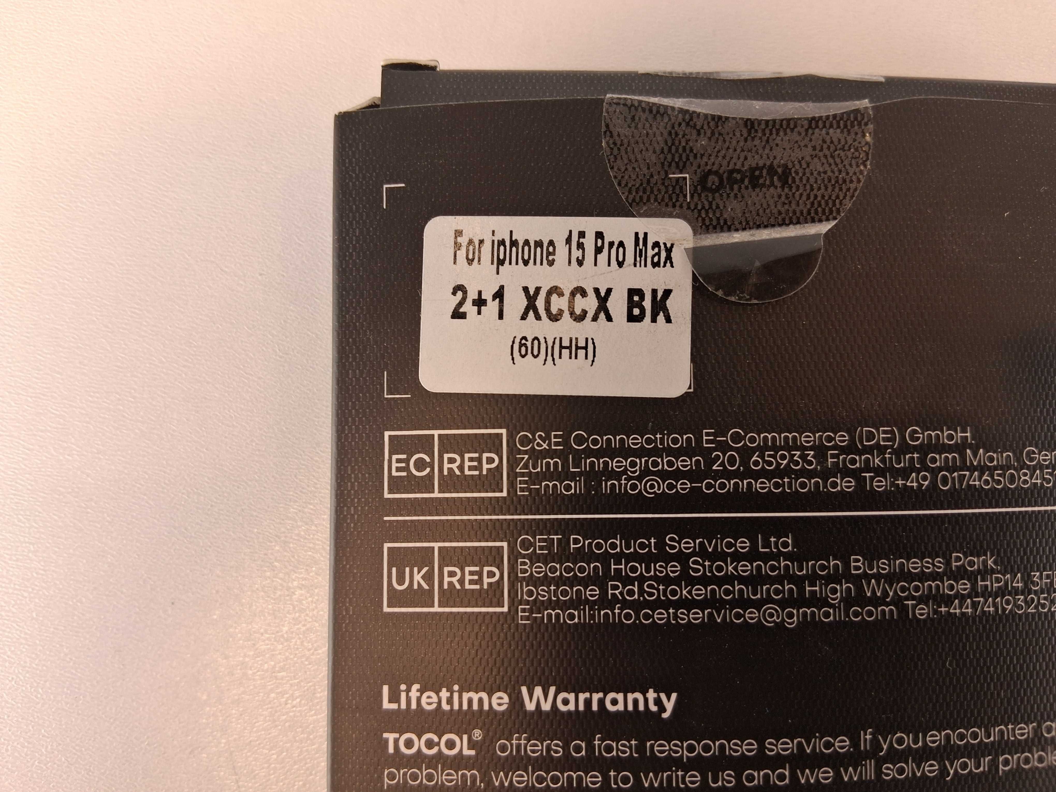 Y143 Etui Na Telefon iPhone 15 Pro Max Szkło Hartowane Ochrona Zestaw