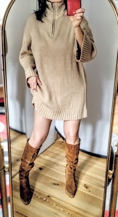 Sukienka,tunika dzianinowa, długi sweter oversize plus size