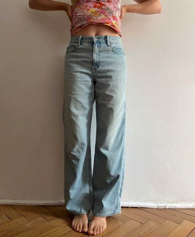 Jeansy Uniqlo wide straight