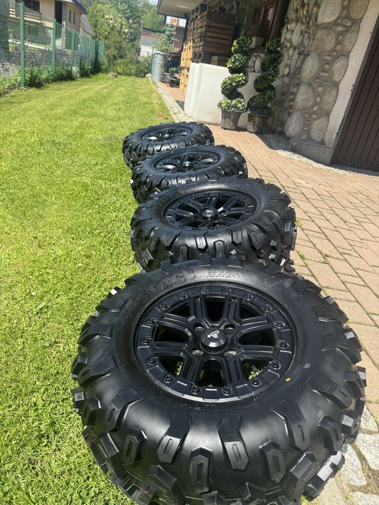Nowe felgi 14’ 4x110 nowe opony Stag 27x11 R14 i 27x9 R14
