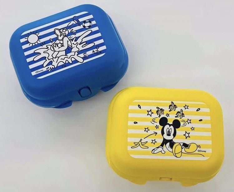 2 Caixas/Ostras Mickey + Donald Tupperware